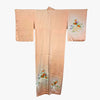 Vintage Traditional Homongi Kimono - Orange with orange floral design - Pac West Kimono