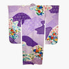 Vintage Traditional Kimono - Purple and gold accent floral design - Pac West Kimono