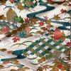 Vintage Traditional komon Kimono - Autumn leaf design - Pac West Kimono
