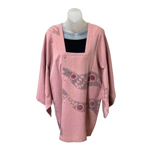 Vintage Traditional Michiyuki Coat - Pink - Pac West Kimono