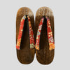 Women's Wooden Geta Sandals - Red Traditional design - Pac West Kimono