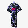 Women's Yukata - Black with lily print - Pac West Kimono