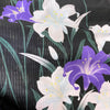 Women's Yukata - Black with lily print - Pac West Kimono