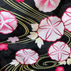 Women's Yukata - Flower and water pattern in black - Pac West Kimono