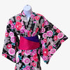 Women's Yukata - Lace butterfly design with pink and purple flowers - Pac West Kimono