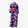 Women's Yukata - Large purple with pink flower pattern - Pac West Kimono