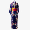 Women's Yukata - Navy blue with fireworks and floral print - Pac West Kimono
