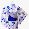 Women's Yukata - Parrot with flowers pint in white - Pac West Kimono