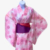 Women's Yukata - Pink geometric pattern - Pac West Kimono