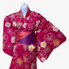 Women's Yukata - Pink with white floral print - Pac West Kimono