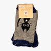 Wool 5 toe Socks - Black cat design - Pac West Kimono