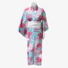 Yukata Girls - Light Blue with pink flowers - Pac West Kimono